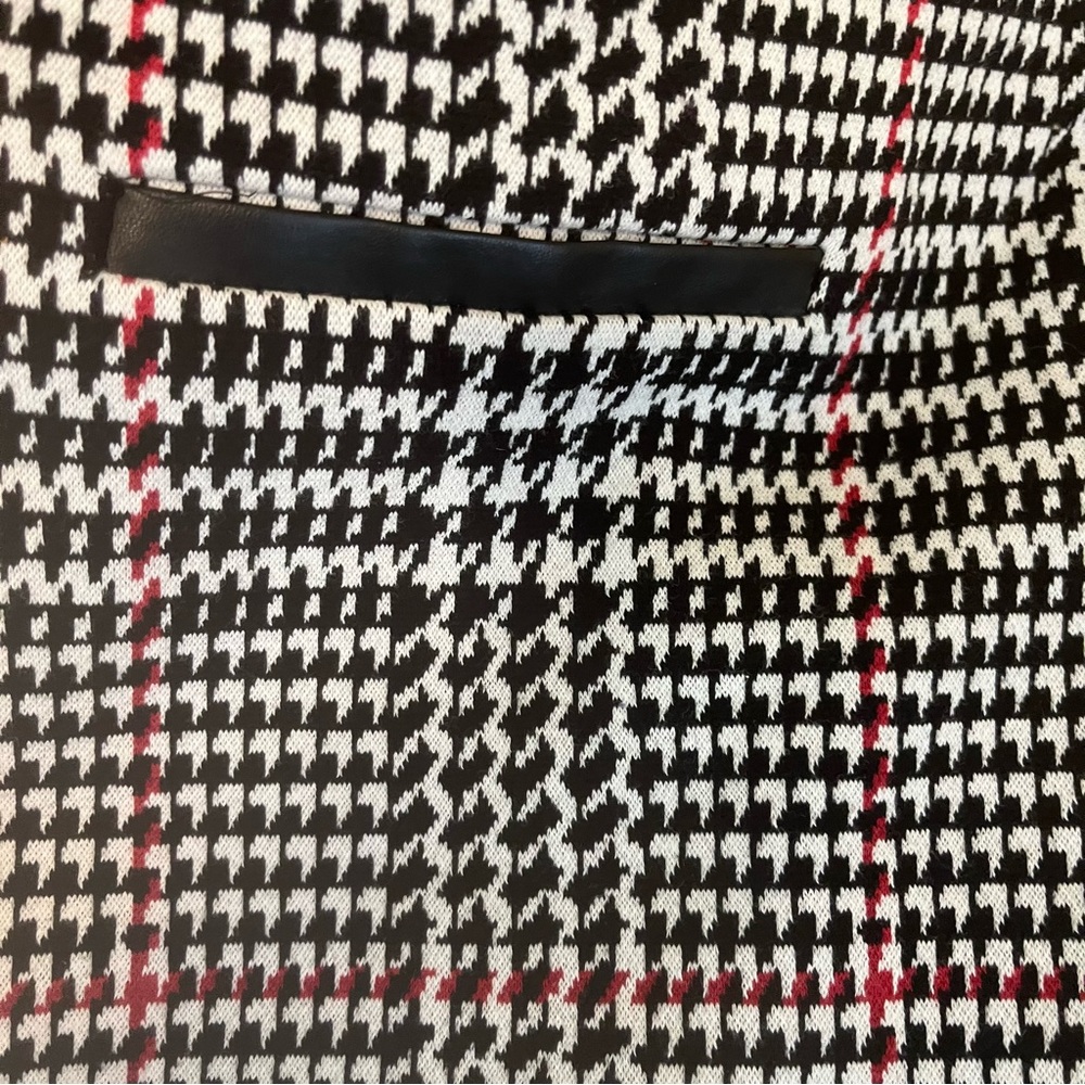 Classic houndstooth pattern knee-Length straight skirt-12P - Picture 9 of 12